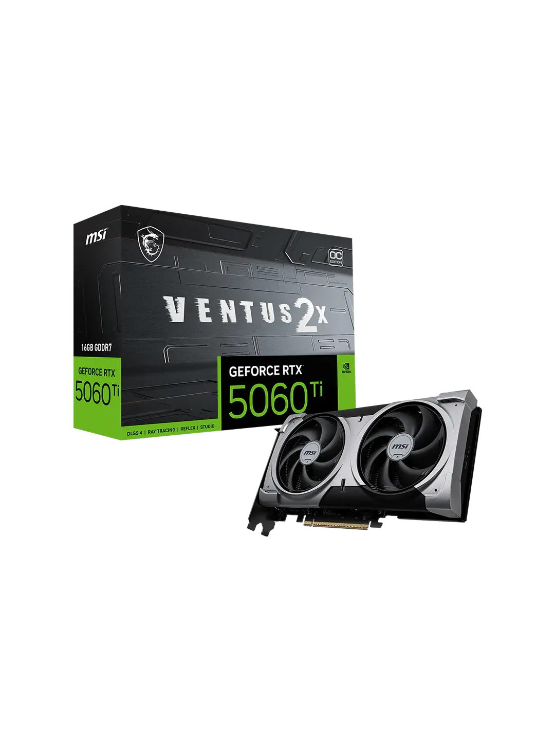 MSI - 16GB GeForce RTX5060Ti VENTUS 2X OC PLUS — 4