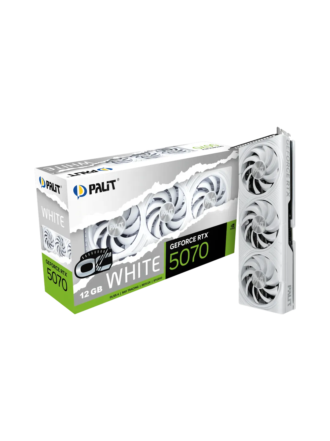 Palit - 12GB GeForce RTX5070 WHITE OC GDDR7 — 4
