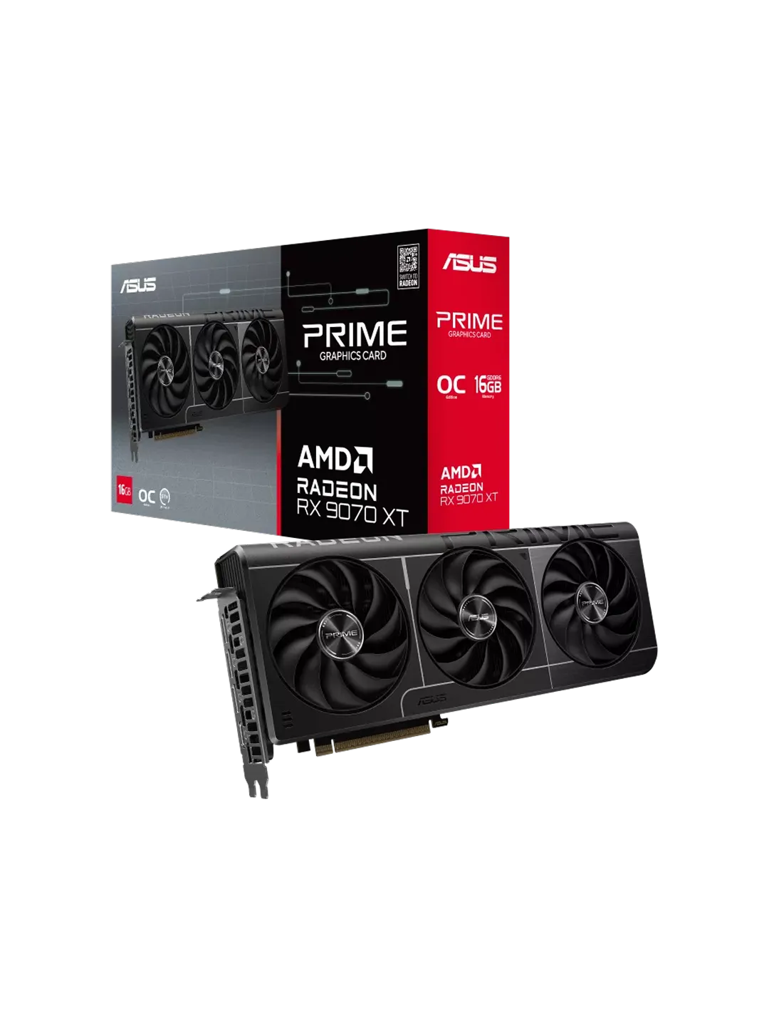 ASUS - 16GB Radeon RX9070XT Prime OC Edition GDDR6 — 4