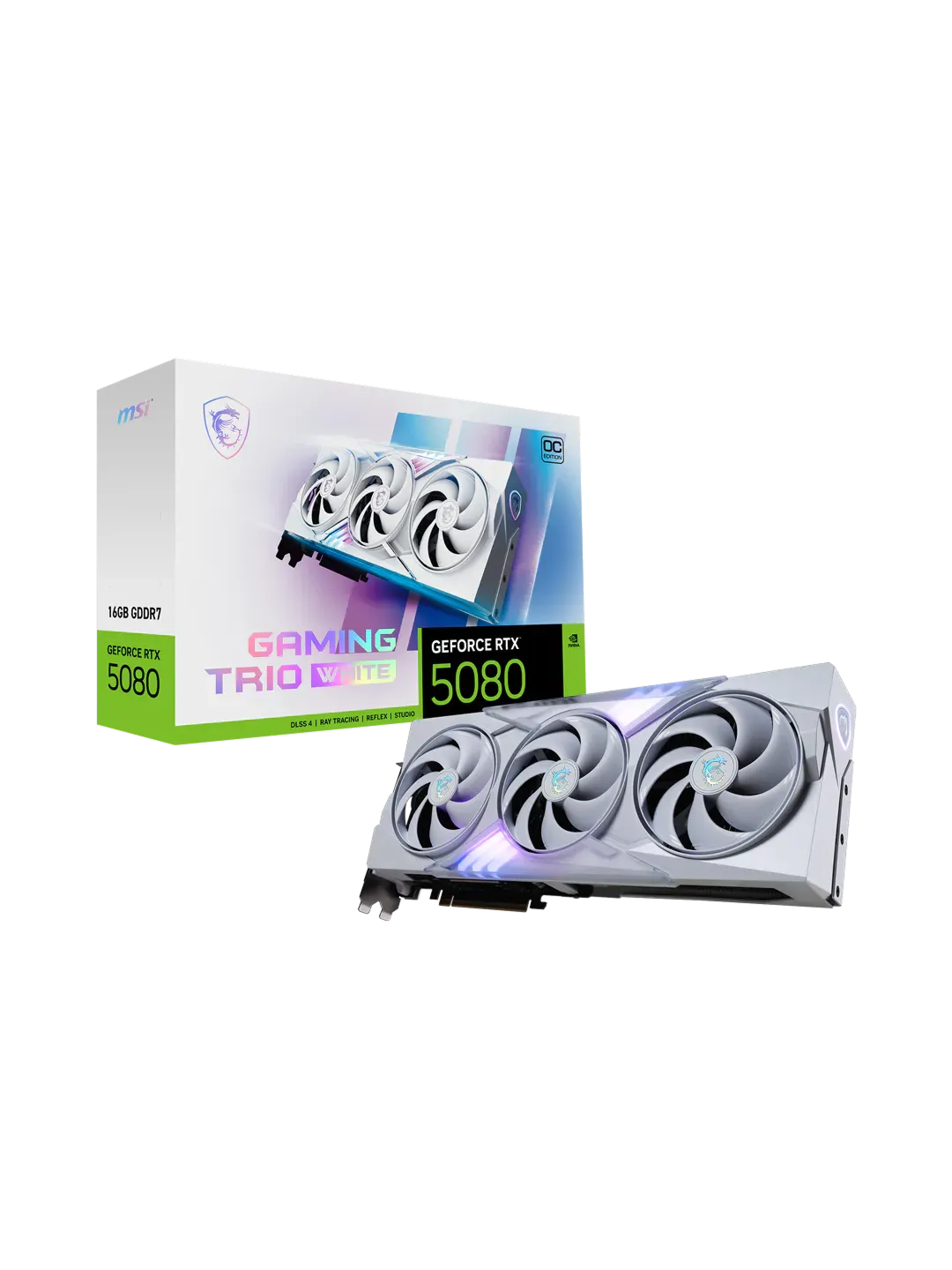 MSI - 16GB GeForce RTX5080 GAMING TRIO OC WHITE — 4