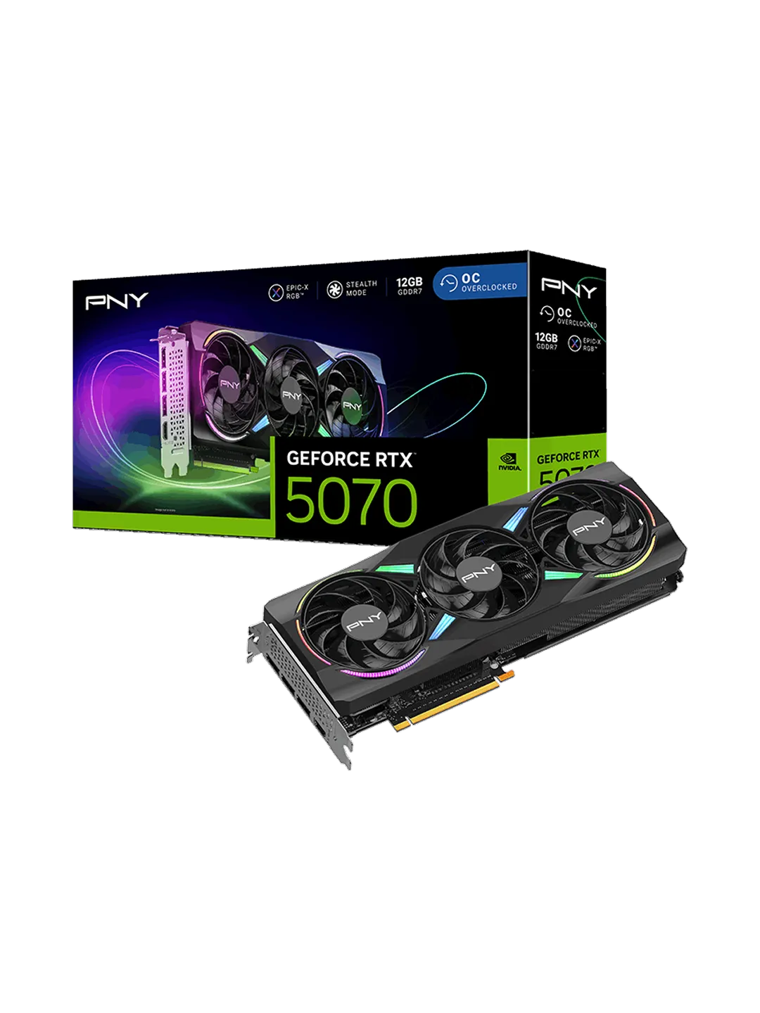 PNY - 12GB GeForce RTX5070 ARGB OC 3x GDDR7 — 4
