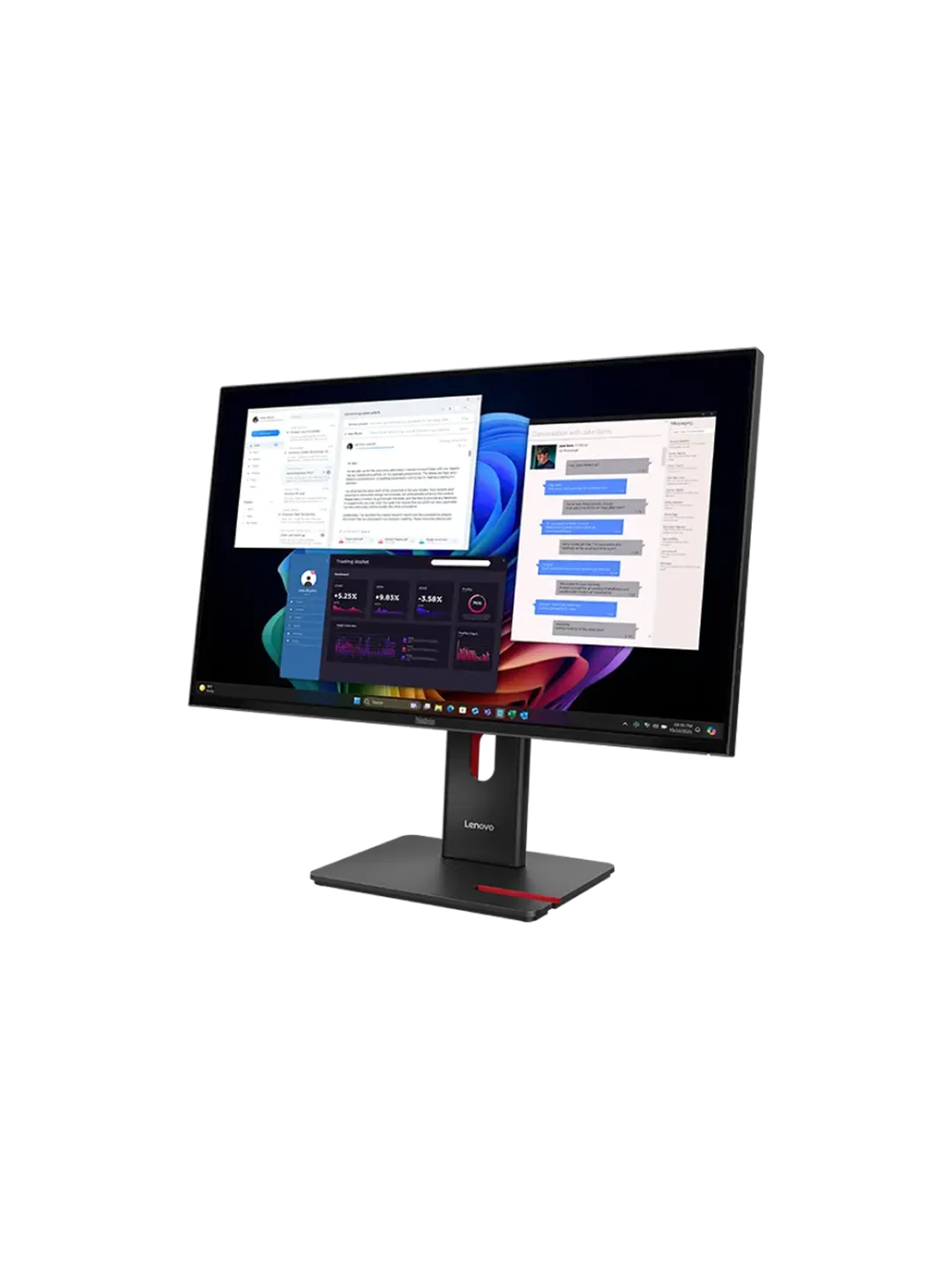 Lenovo - 27 ThinkVision T27UD-40, IPS WLED, 60Hz, 4mc, UHD (3840x2160) 4K, HDMI+DP+TypeC, Tilt, Swivel, Pivot, HAS, Eclipse Black — 4