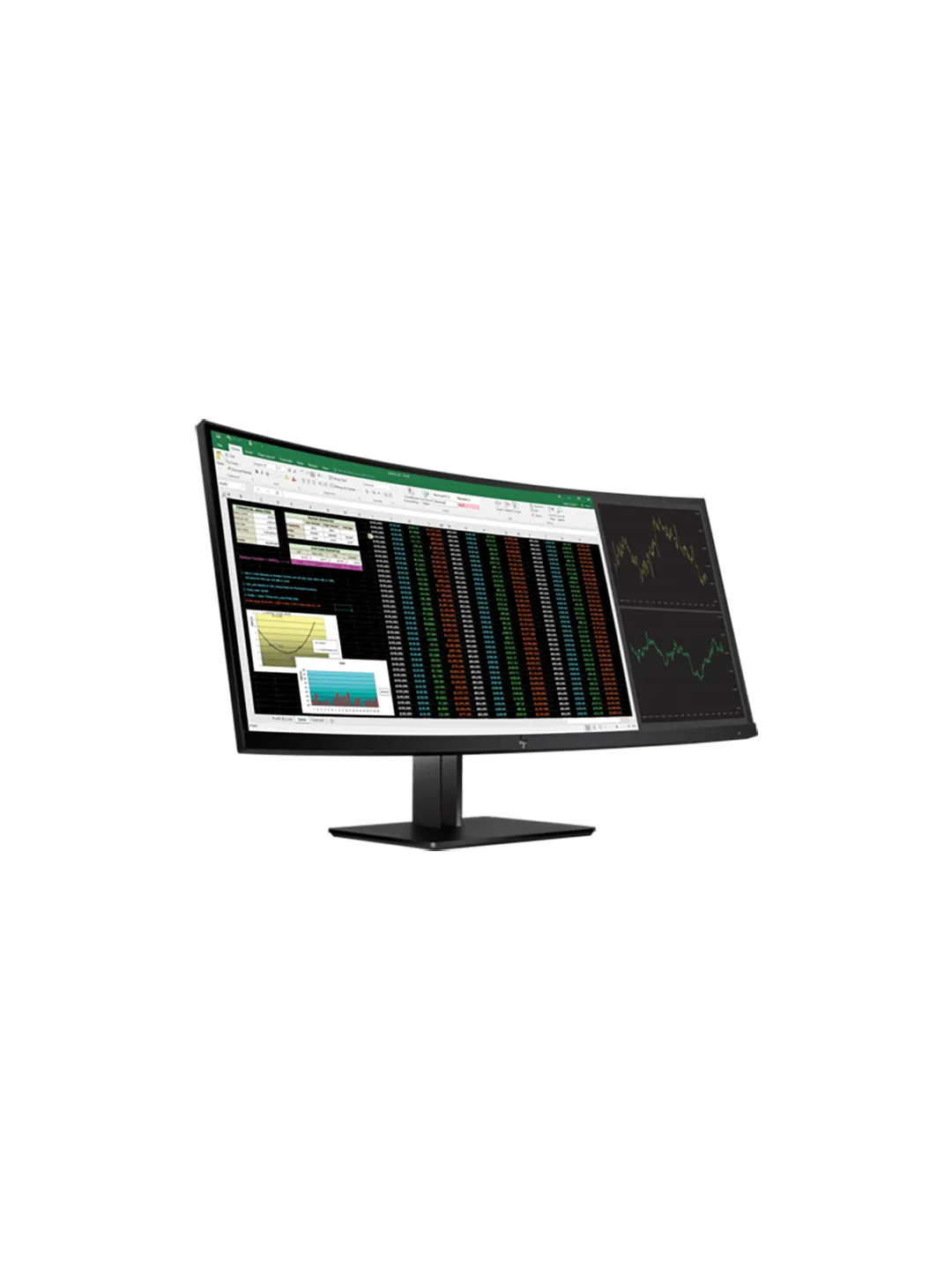 HP - 38 Z38c Curved Monitor, IPS, 5mc, 60Hz, UHD (3840x2160), HDMI, DisplayPort, TypeC, Silver — 4