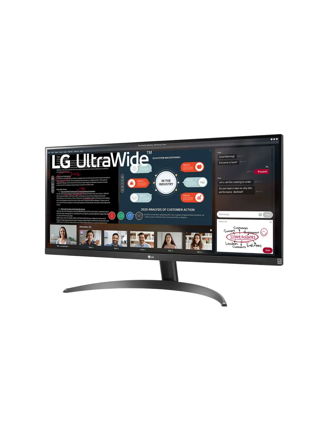 LG - 29 29WP500-B Ultra Wide LED Monitor, IPS, 5mc, 75Hz, UWHD (2560 x 1080), HDMI, AMD FreeSync — 4