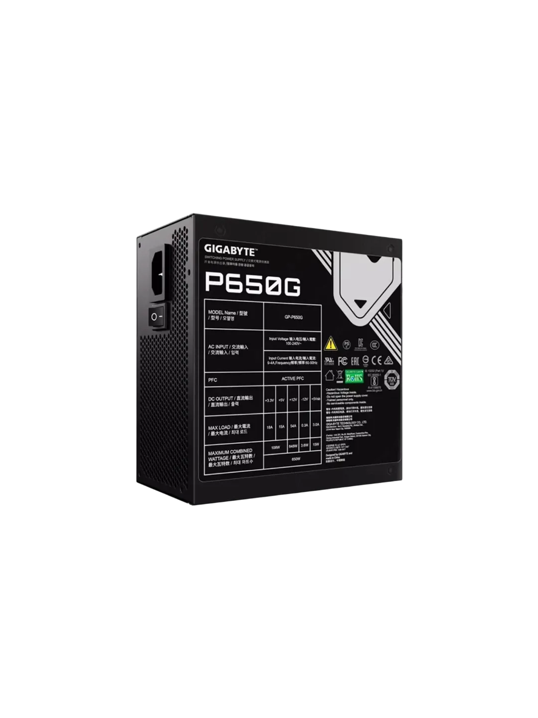 Блок питание Gigabyte P650G 650W, 120mm, 80 Plus Gold, ATX Power Supply — 4