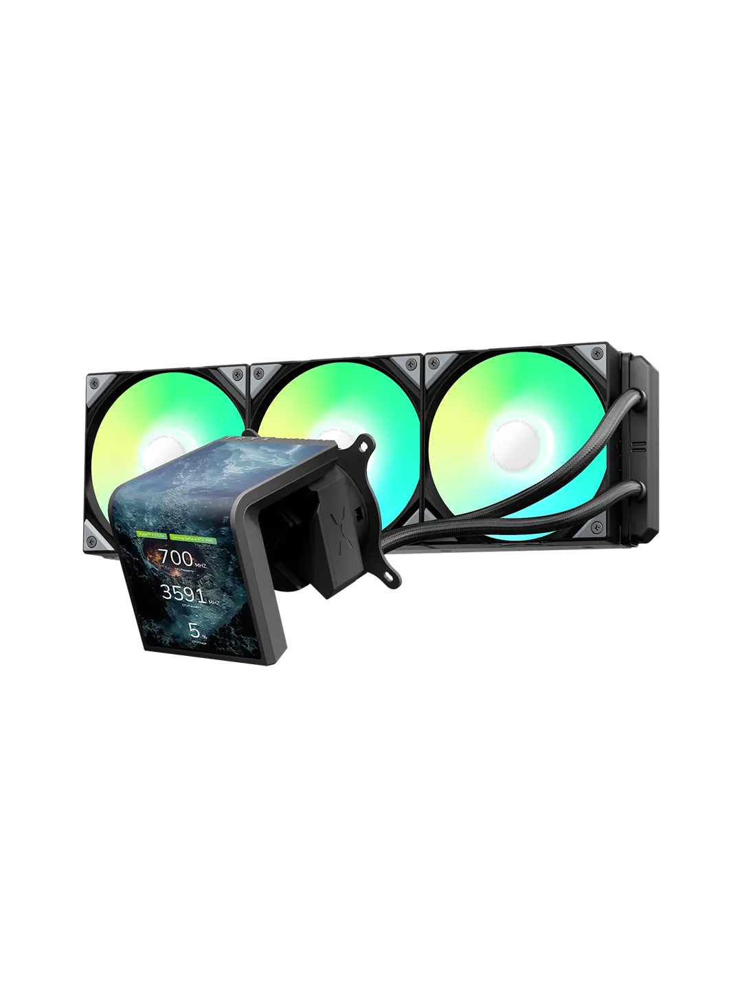 Водяной кулер TRYX PANORAMA 360mm AIO Liquid Cooler Black — 2