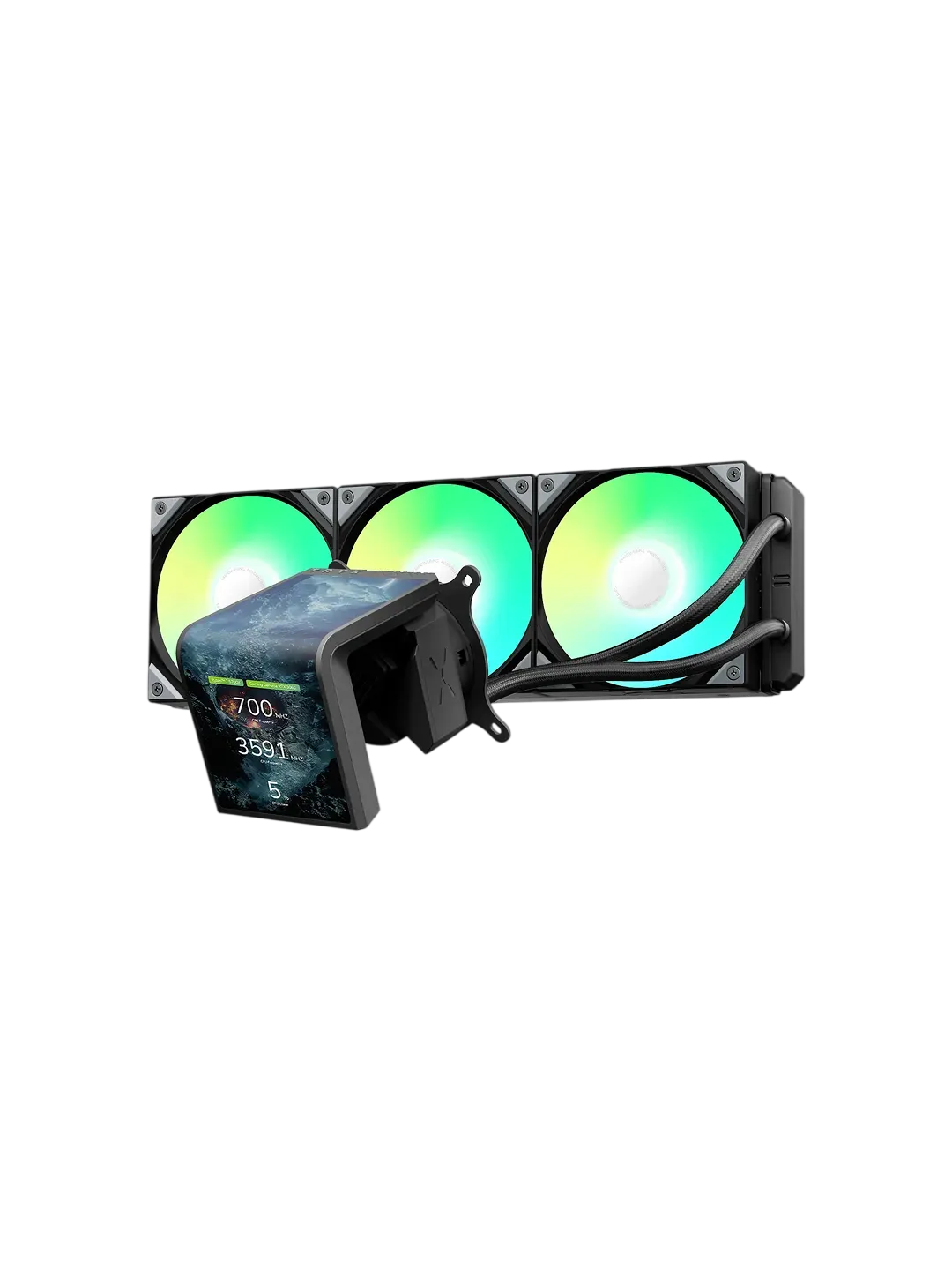 Водяной кулер TRYX PANORAMA 360mm AIO Liquid Cooler ARGB Black — 2
