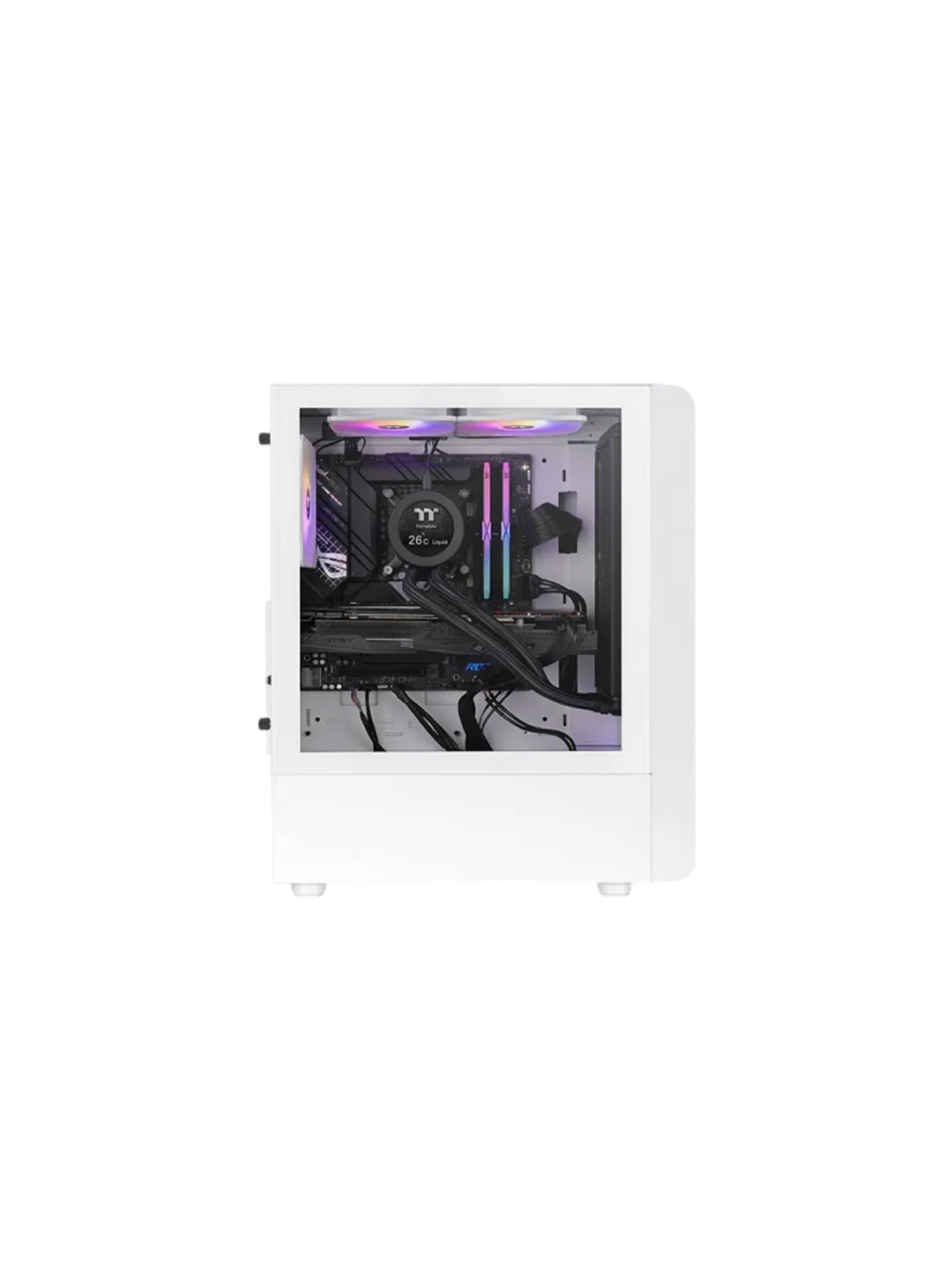 Thermaltake S200 TG ARGB Snow O'rta Tower Korpus — 2