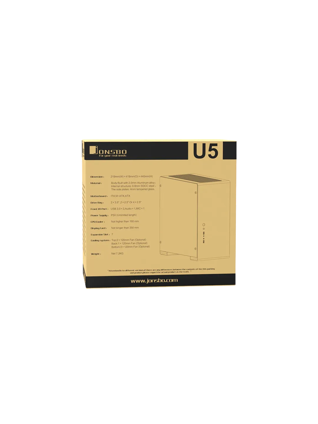 Jonsbo U5 Black Kompyuter Korpusi — 4