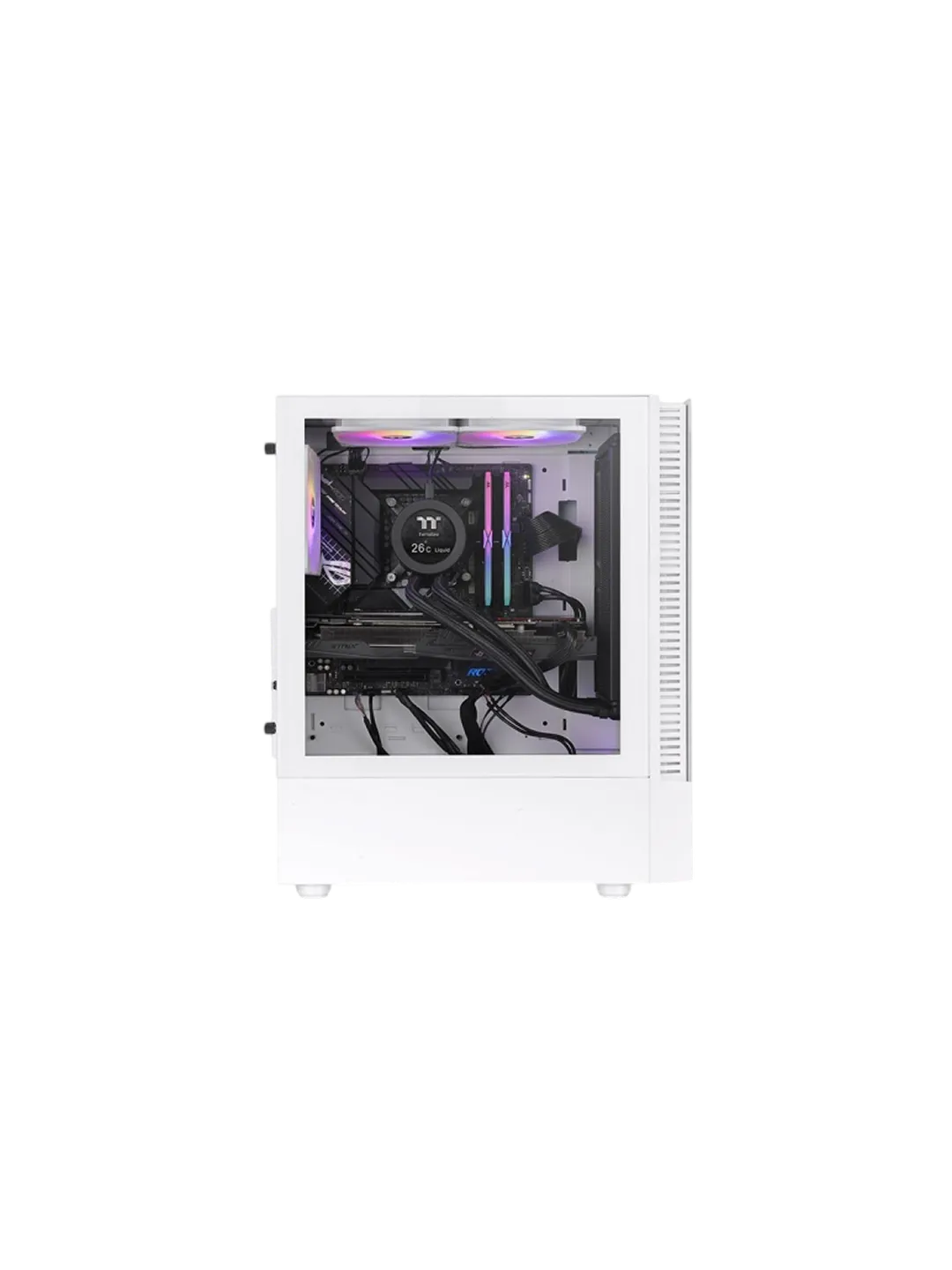 Thermaltake View 200 TG ARGB Snow Computer Case — 2