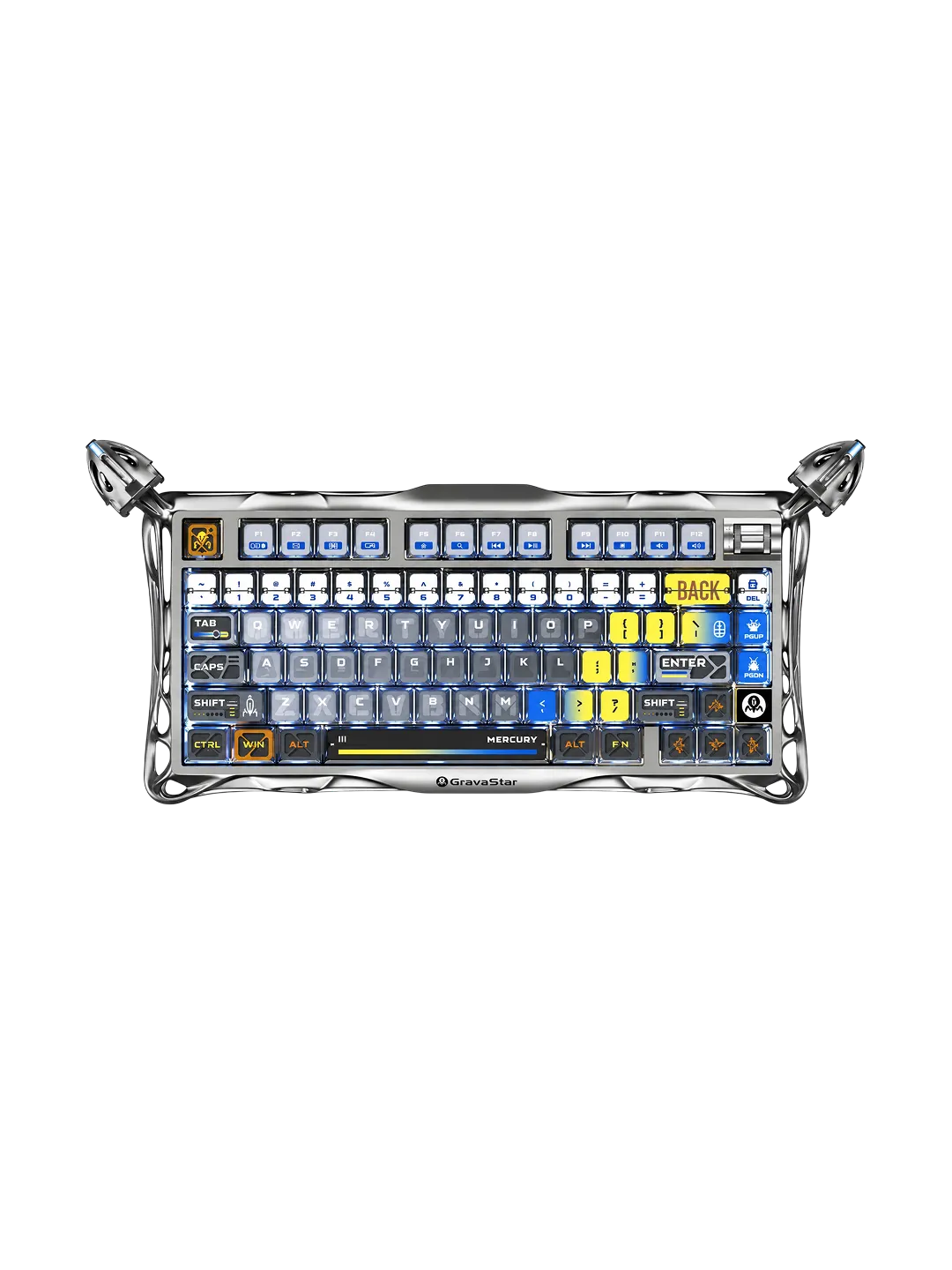 GravaStar Mercury K1 Pro - Interstellar Silver klaviatura — 4