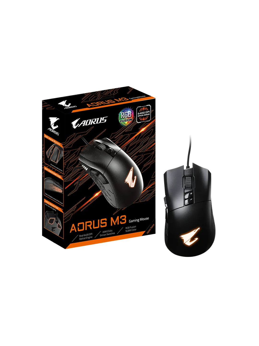 GIGABYTE AORUS M3 O'yin Sichqonchasi — 4
