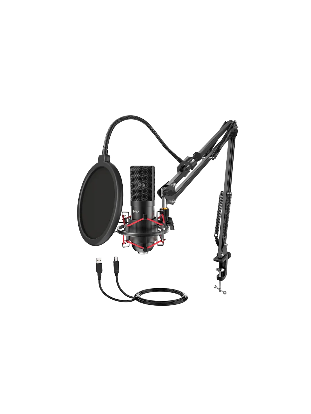 Микрофон FIFINE T732, конденсаторный, USB, черный — 3
