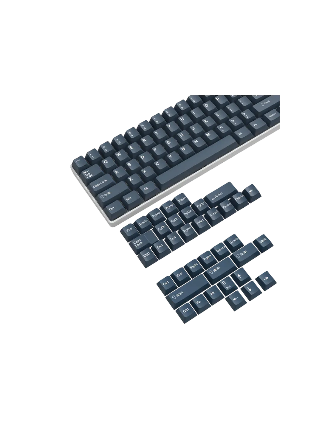 ATTACK SHARK PBT Retro Blue Klaviatura Kalitlari To'plami — 2