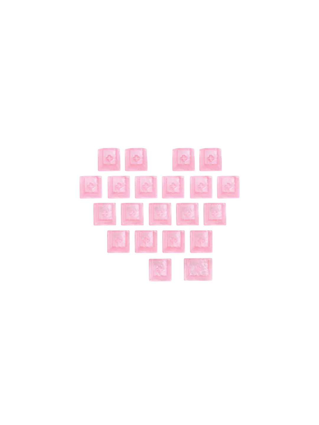 ATK Translucent Heart Keycaps - O'yin klaviaturalari uchun shaffof kalitlar — 4