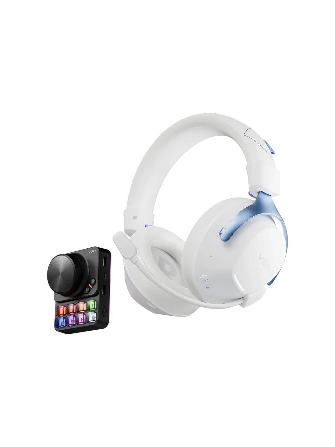 Игровая гарнитура VGN Siren V2 Pro Max, Синий/Белый — 3